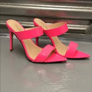 Neon Pink Heel Sandals